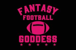 Fantasy Football Goddess Funny T-Shirt Design vector