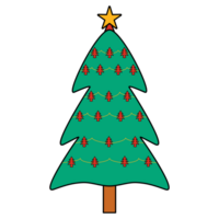 A Christmas tree with decorations in a colorful Christmas Concept 4 png