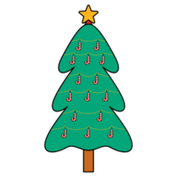 A Christmas tree with decorations in a colorful Christmas Concept 3 png