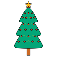 une Noël arbre avec décorations dans une coloré Noël concept 2 png