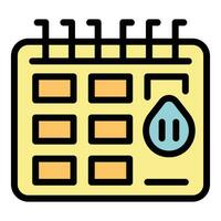 Calendar menopause icon vector flat