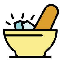 Lab bowl study icon vector flat