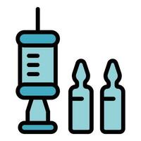 Gynecology syringe icon vector flat