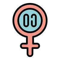Female menopause icon vector flat