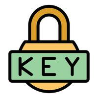 Code key icon vector flat