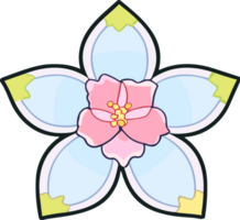 ai generated a set of a bunch of different colored flowers on a white background, kawaii chibi, carton,hand drawn png