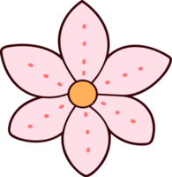 ai generated a set of a bunch of different colored flowers on a white background, kawaii chibi, carton,hand drawn png