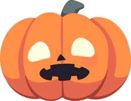 ai genererad söt tecknad serie pumpa huvud symbol för halloween png
