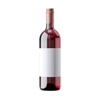 ai gegenereerd luxe wijn fles mockup transparant achtergrond PNG