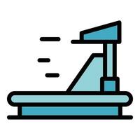 Treadmill icon vector flat