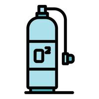 Oxygen tank icon vector flat