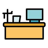 Lab desktop icon vector flat