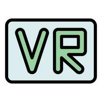 Digital vr icon vector flat