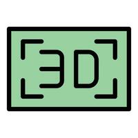 3d reality icon vector flat