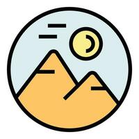 Mountain landscape icon vector flat
