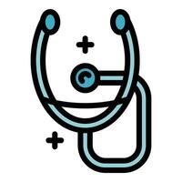 Stethoscope icon vector flat