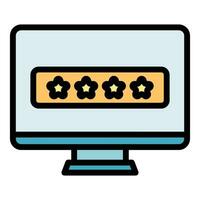 Pc password icon vector flat