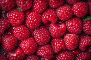 fresh raspberry background, photo