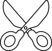 Scissors line icons design style vector