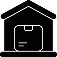 Warehouse glyph icon design style vector