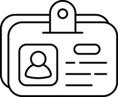 student id card line icons design style vector