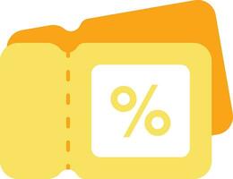 Discount coupon flat icon design style vector