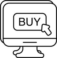 Online Buy line icon design style vector