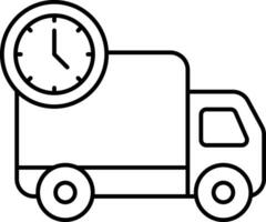 Delivery Time  line icon design style vector