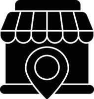 Shop Location glyph icon design style vector