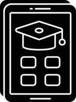 education app glyph icons design style vector