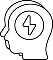 mind power line icons design style vector