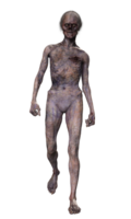 Zombie on transparent background, 3d render png