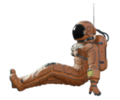 Astronaut on transparent background, 3d render png