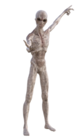 cinzento estrangeiro em transparente fundo, 3d render png