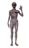 zumbi em transparente fundo, 3d render png