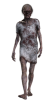 Zombie on transparent background, 3d render png