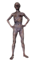 zumbi em transparente fundo, 3d render png