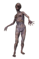 Zombie on transparent background, 3d render png