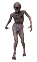 Zombie on transparent background, 3d render png