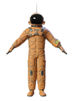 astronauta su trasparente sfondo, 3d rendere png