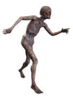 zumbi em transparente fundo, 3d render png