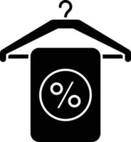 Discount hanger glyph icon design style vector