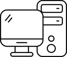 computer line icons design style vector