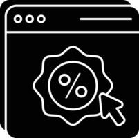 Click Through Rate glyph icon design style vector