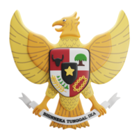 3d ilustração garuda pancasila transparente fundo png