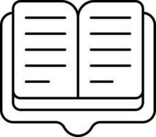 Open Book line icons design style vector