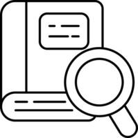 book search line icons design style vector