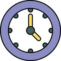 Clock color outline icons design style vector