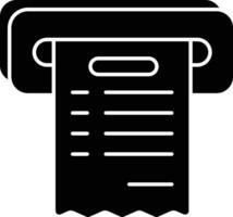 Invoice glyph icon design style vector