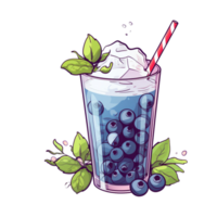 Blaubeere Smoothies mit Blaubeeren png